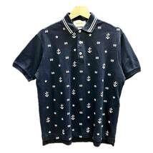 GUCCI グッチ SYMBOLS EMBROIDERED POLO 604157 XJB0T ポロシャツ ネイビー サイズS メンズ_画像1