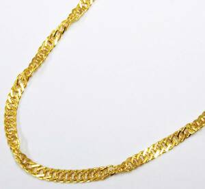 [ cleaning settled ]K18(750 inscription ) gross weight approximately 6.2g approximately 60cm torsion long design Gold necklace 