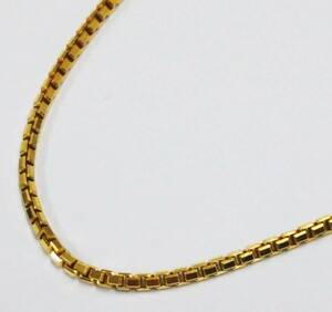 [ structure . department stamp have / cleaning settled ]K18(750 inscription ) gross weight approximately 6.6g approximately 40cmvenechi Anne design chain simple Gold necklace 