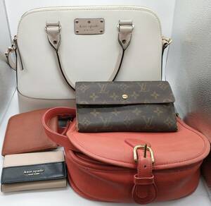 ジャンク kate spade LOUIS VUITTON COACH バッグ 財布 小物 まとめて5点 LV ヴィトン モノグラム エピ ブランドバッグ