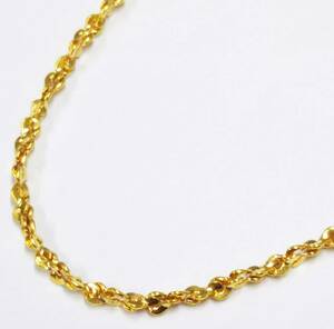 [ structure . department stamp have / cleaning settled ]K18(750 inscription ) gross weight approximately 5.3g approximately 39cm simple design chain Gold necklace 