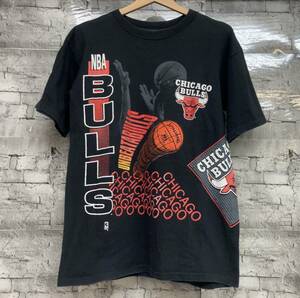 90s SALEM NBA CHICAGO BULLS セーラム シカゴブルズ 半袖Tシャツ USA製 サイズM ブラック