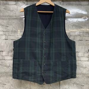 ENGINEERED GARMENTS engineered garment reversible the best gilet USA made size L navy black watch 