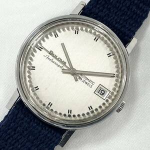 ジャンク BULOVA ブローバ Ambassador アンバサダー 30石 自動巻き メンズ 腕時計 稼働品