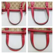 GUCCI　グッチ　GGキャンバス　449241　ブリー　2WAY　ショルダー　ハンド　バッグ　ベージュ系　レッド系 店舗受取可_画像7