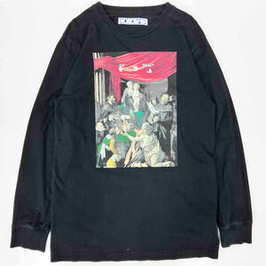 OFF-WHITE オフホワイト CARAVAGGIO PAINTING カラヴァッジョペインティング 長袖Tシャツ 2020AW 20AW OMAB001E20JER005 サイズXL