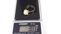 【クリーニング済】K18 ゴールド リング 真珠 総重量約3.8g 約12.5号 パール 指輪 簡易鑑別書付_画像9