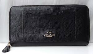 COACH コーチ F54007 長財布 ラウンドファスナー 小銭入れ 札入れ カード入れ 黒 ブラック