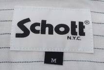 Schott ショット 半袖シャツ ワークシャツ ストライプ 白 ホワイト サイズ M メンズ 3125070_画像3