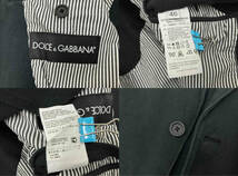 DOLCE & GABBANA ドルチェアンドガッバーナ テーラードジャケット ストレッチ コットン 2B ルーマニア製 サイズ46 ブラック_画像8