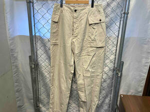 ③【タグ付き】BONCOURA linen cotton cargo pants ボンクラ 麻混カーゴパンツ 生成り サイズ32