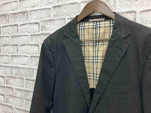 BURBERRY BLACK LABEL バーバリー ブラックレーベル 2B テーラードジャケット 裏ノバチェック ストレッチ コットン L ブラック