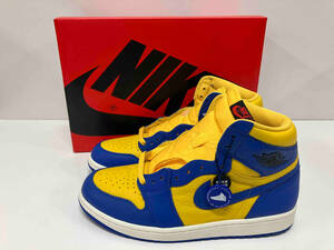 NIKE WMNS AIR JORDAN 1 RETRO HIGH OG Game Royal and Varsity Maize FD2596-700 ナイキ スニーカー イエロー 27.5cm 箱あり 黒タグあり