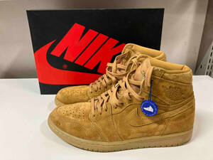 NIKE AIR JORDAN 1 RETRO HIGH OG Wheat 555088-710 ナイキ エアジョーダン1 レトロハイ スニーカー ブラウン 28cm 箱あり 黒タグあり