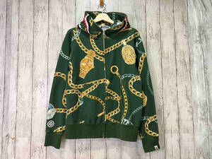 A BATHING APE A Bathing Ape JEWELS SHARK FULL ZIP HOODIE Shark Parker 001ZPJ801003M green M