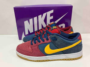 NIKE SB DUNK LOW PRO PRM Barcelona DJ0606-400 ナイキ ダンクロウ バルセロナ スニーカー ネイビー レッド 27cm 箱あり 黒タグあり