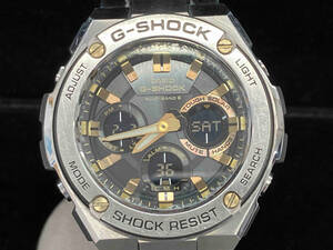 ジャンク 【動作品・訳あり】CASIO カシオ G-SHOCK ジーショック Gスチール GST-W110D 電波ソーラー 付属品有り