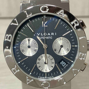 【箱、取説付き】BVLGARI ブルガリ BB38SSCHブルガリブルガリ 38mm 自動巻 クロノグラフ メンズ 腕時計 2024.1月OH/研磨剤の画像1