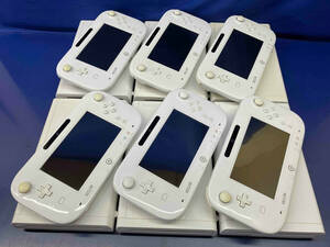 鴨BY【初期化済み】Wii U 本体 6台 + ゲームパッド 6個 セット まとめ売り ホワイト 32GB×4/8GB×2 WUP-001/101/010 Nintendo ジャンク