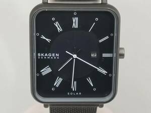 SKAGEN SKW6757 RYLE 時計 スカーゲン ブラック文字盤 ソーラー ライル チャコール ステンレススチール メッシュウォッチ メンズ