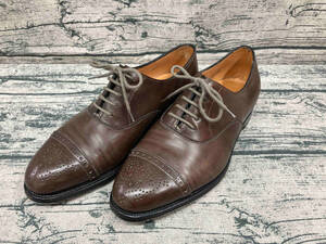 JOHN LOBB×Paul Smith 革靴 ストレートチップ 約25cm アウトソール最長28cm 104700メタルチップ補強済 シューキーパー付き