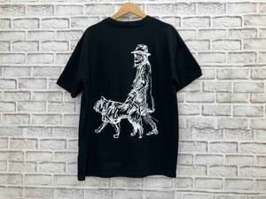 Yohji Yamamoto Pour HOMME ヨウジヤマモト プールオム x New Era ニューエラ ウォークドッグプリントTシャツ 半袖 ロゴ刺繍 XL ブラック