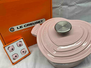 LE CREUSET ル・クルーゼ ココット　ダムール　ハート型　ピンク　両手鍋　箱付き　18cm