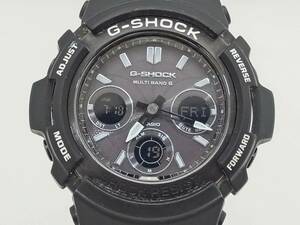 CASIO G‐SHOCK AWG-M100BW-1AJF 時計 カシオ ジーショック デジアナ ブラック 電波ソーラー メンズ 腕時計