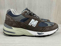 new balance m991bng ニューバランス スニーカー ブラウン 箱付き スエード 27cm 英国製 右足かかと部分ほつれあり 店舗受取可_画像3