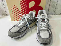 New Balance ニューバランス Made in USA 990 v4 TA4 U990TA4 スニーカー グレー x ホワイト27.5cm_画像1