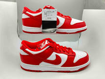 美品 NIKE DUNK LOW SP CU1727 100 ナイキ ダンク ロウ US8.5 26.5cm UK7.5 EU42 WHITE UNIVERSITY RED ホワイト ユニバーシティーレッド_画像3