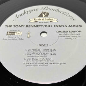 LP The Tony Bennett / Bill Evans Album APR3004の画像4