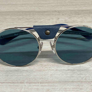 persol パーソル 2496-S-Z 1139/P1 52□18 140 2P メンズ レディース サングラス 銀色フレーム レンズブルー ケースなしの画像1