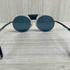 persol パーソル 2496-S-Z 1139/P1 52□18 140 2P メンズ レディース サングラス 銀色フレーム レンズブルー ケースなしの画像3