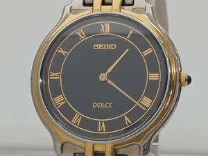 SEIKO DOLCE 5E30-6A60 時計 セイコー ドルチェ コンビ クォーツ ローマン ブラック文字盤 レディース 腕時計