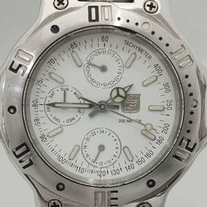 ELGIN FK-1025E 時計 エルジン ホワイト文字盤 クォーツ クロノグラフ メンズ 腕時計の画像1