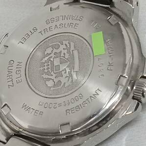 ELGIN FK-1025E 時計 エルジン ホワイト文字盤 クォーツ クロノグラフ メンズ 腕時計の画像7