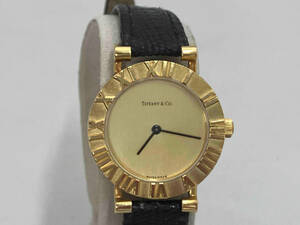 TIFFANY&Co Tiffany Atlas L0630 20-017 case K18 quartz belt deterioration equipped wristwatch 