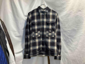 Yoshio Kubo hooded shirt ネルシャツ Mサイズ ヨシオクボ チェック ブルー 【袖ボタンほつれ】店舗受取可