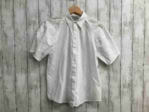 MARLENE DAM/ mare n dam / short sleeves shirt * blouse / white /40/L size 