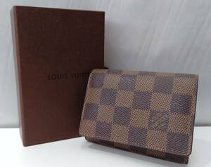 LOUIS VUITTON ルイヴィトン ダミエ CA0120 アンヴェロップカルトドゥヴィジット カード入れ 名刺入れ 茶色 ブラウン