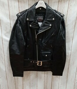 sacai × Schott 22AW 22-02875M ダブルライダース Leather Blouson 2WAY COWHIDE ONE STAR サイズ2(M) ブラック サカイ ショット メンズ