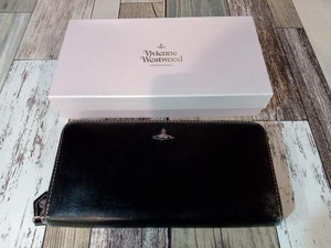 Vivienne Westwood ヴィヴィアンウエストウッド インサイドカラー 長財布 レザー 牛革 ラウンドファスナー ブラック 店舗受取可