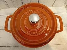 STAUB ストウブ ココット ラウンド シナモン 40511-501 両手鍋 18_画像2