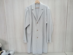 HOMME PLISSE ISSEY MIYAKE BASICS CHESTER COAT PLEATS／HP55JD202 その他コート　オムプリッセイッセイミヤケ　サイズ3 グレー