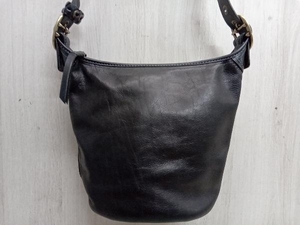 COACH 11422 shoulder bag black leather Old bucket type 