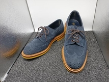 TRICKER'S トリッカーズ ウィングチップ メンズシューズ サイズ 8.5 (27cm相当) ネイビー・スエード_画像1