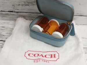 COACH コーチ ライトブルー ピルケース 小物入れ