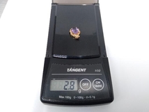 K18 カラーストーン（紫石） ペンダントトップ 約2cm×1.1cm 2.8g_画像8
