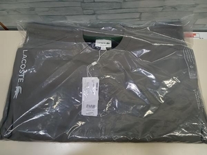 美品 LACOSTE ラコステ SH6963-99 裾ドローストリング グレー クルーネックスウェット スウェット サイズ4 新品タグ付き